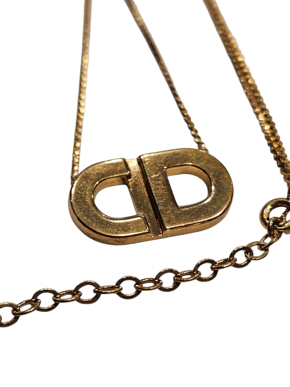 Vintage Dior Necklace Gold Tone 'CD' Logo Choker Christian Dior Germany - Picture 16 of 16